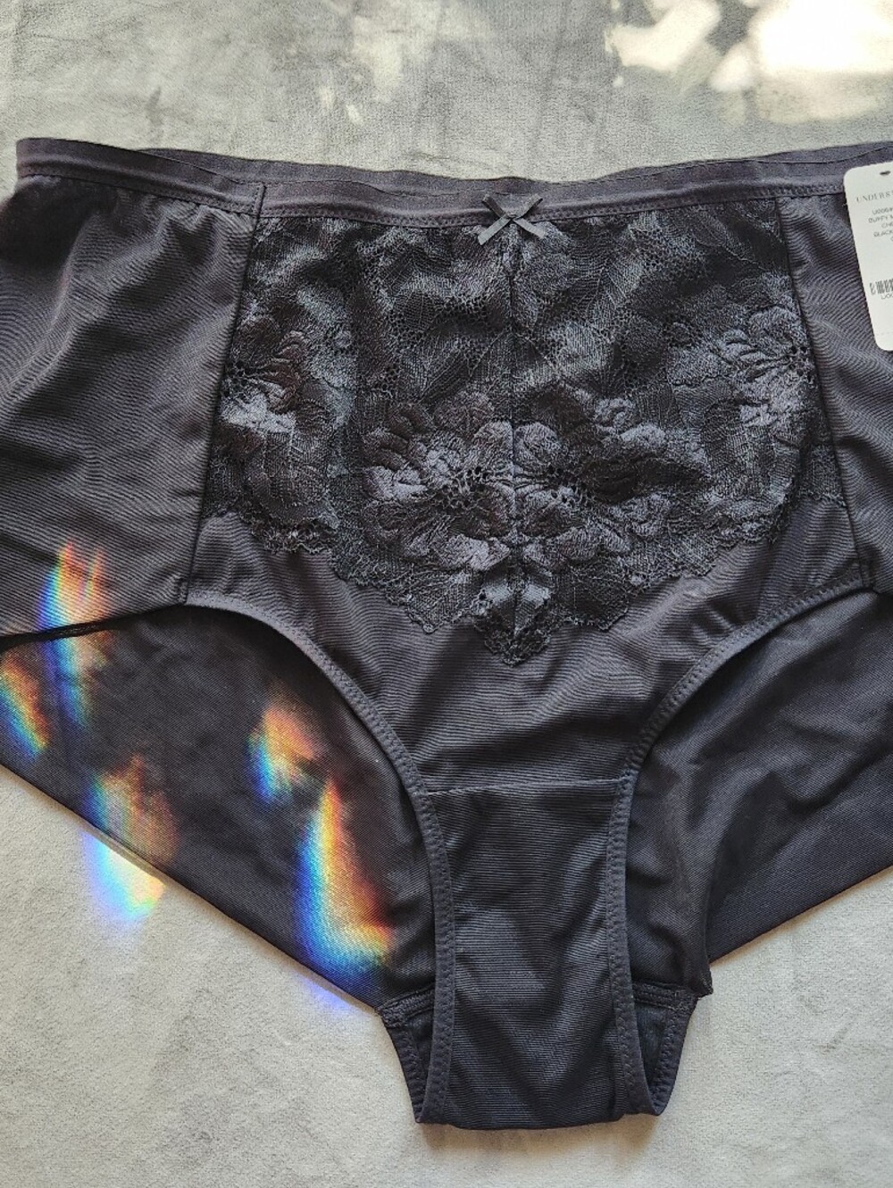 NWT - Panties - Understance Buffy Mid-Rise Cheeky Lace Brief Black